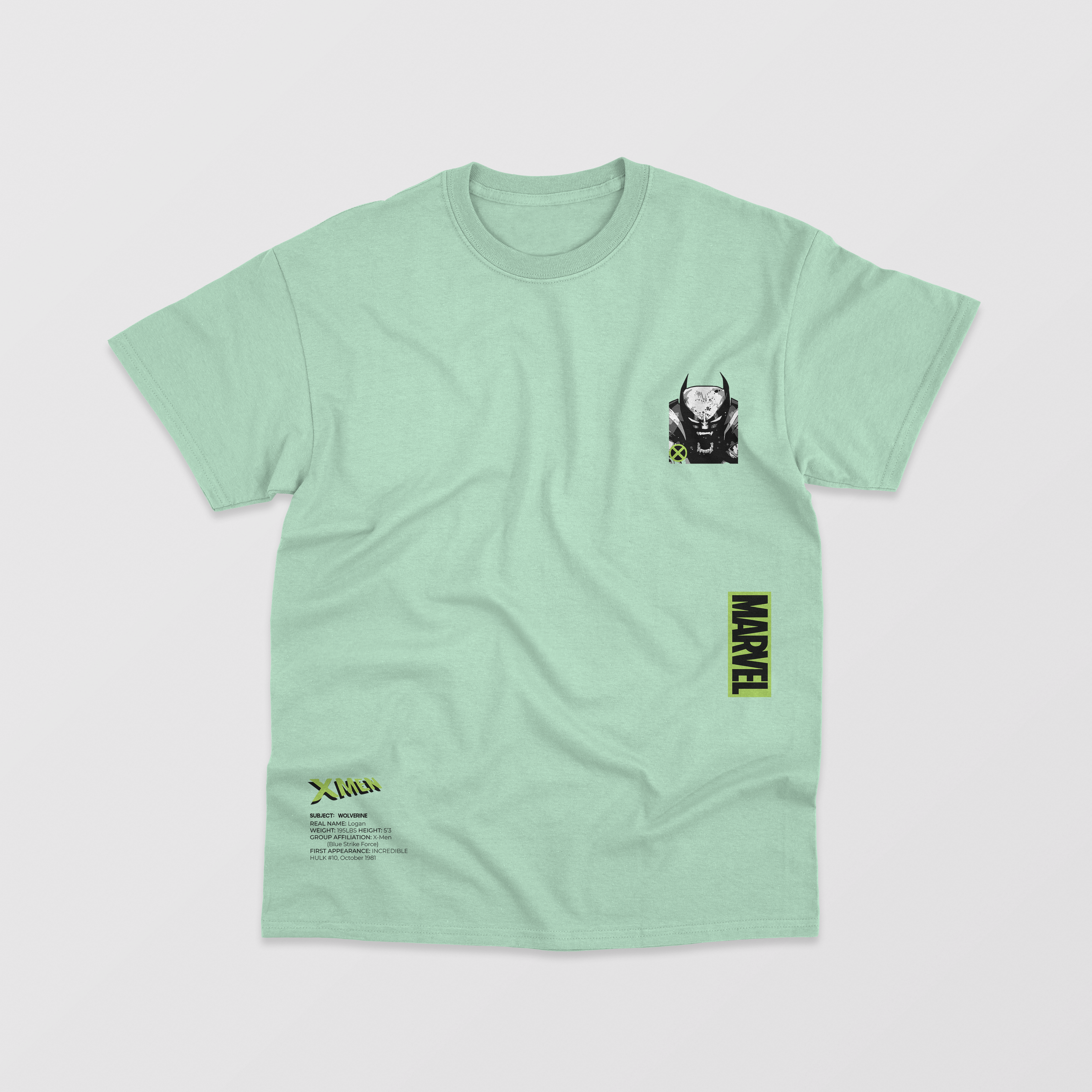 Green Wolverine Graphic Printed Oversized T-shirt